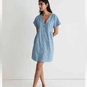 Madewell Blue Button-Down Dress